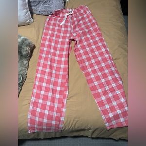 Pink pajama plaid pants, brand new